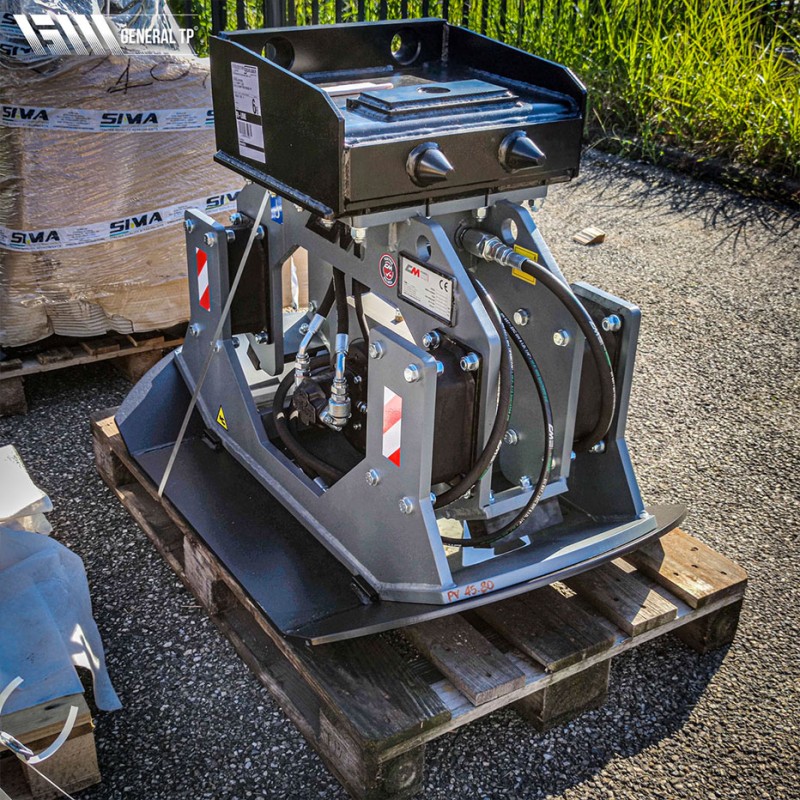 Dameuse de sol pour mini-pelle hydraulique