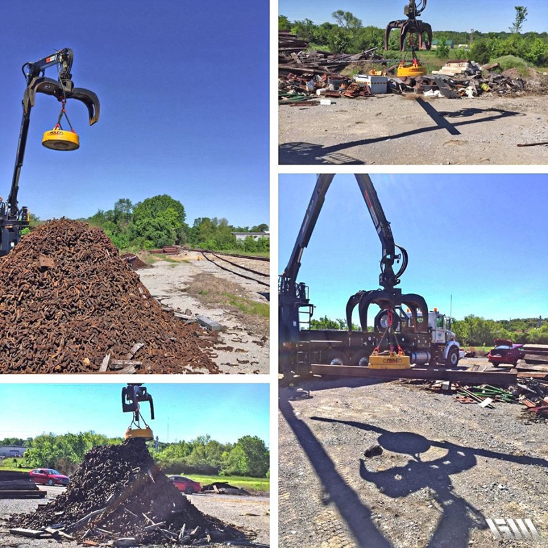 aimant pour pelle hydraulique