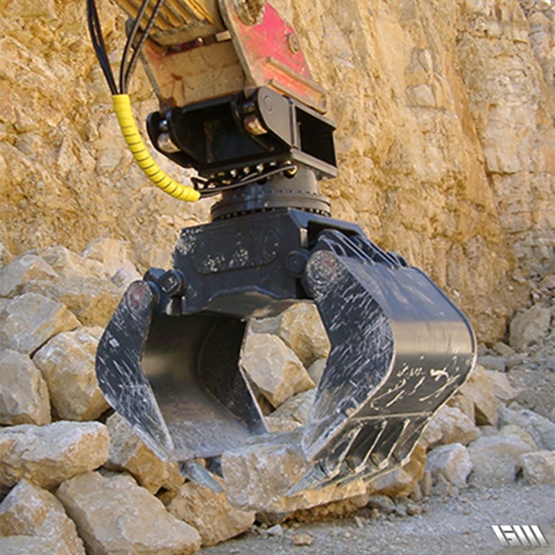 Pince d'enrochement pour matériaux diverses