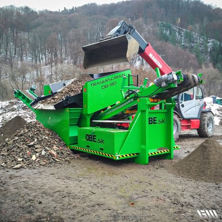 utilisation d'un crible en chantier de carrière