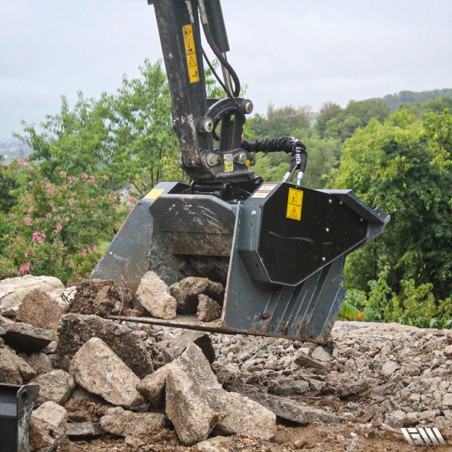 concassage de roche sur pelle