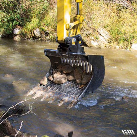 godet pour le tri de roche