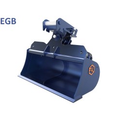 Godet de curage orientable largeur 1400mm série EGD pelle 3.5 à 5T