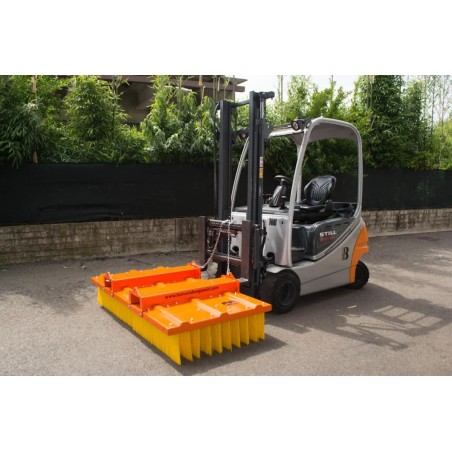 Détail brosses PPN renforcées bloc vissé porte-brosse balayeuse SC300APR VERA 2900mm