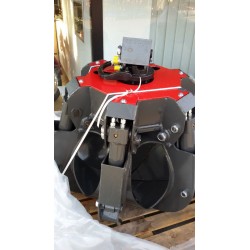 grappin à ferraille 350 litres 4 dents rotator indexator GV6 encastré - pelle 8-12T et grue 6-12T/M