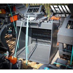 Godet cribleur V400 CANGINI, à étoiles 20x20mm pour mini pelle 3 à 5T