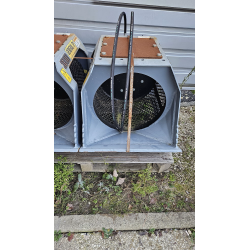 Godet cribleur rotatif mini pelle 1-3T panier 20x20 + flexibles + livraison offerte