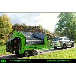 Cribleur vibrant DB100 2 fraction monté sur remorque homologué cat2