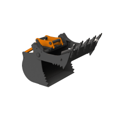 Godet terrassement 4x1 pour pelle 1.5-12T série E4 CANGINIBENNE