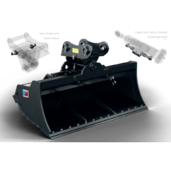 Godet de curage orientable série GDH OEM GENERAL TP pelle 10-50T