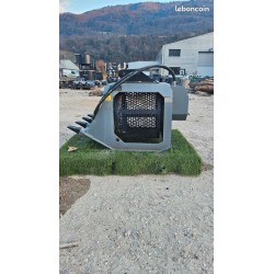 Godet cribleur rotatif mini pelle 1-3T panier 20x20 + flexibles + livraison offerte
