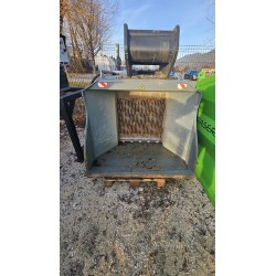 Godet cribleur à étoiles interchangeable CDS14, pelle 9 à 14T, 3 rotors, profil terre végétale 0/20mm