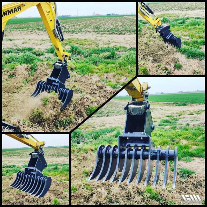 Râteau forestier pour pelle