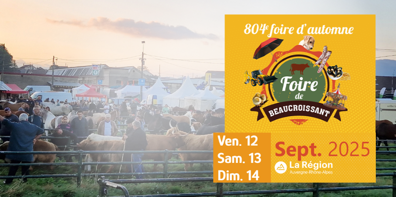 Retrouvez nous à la foire de Beaucroissant 